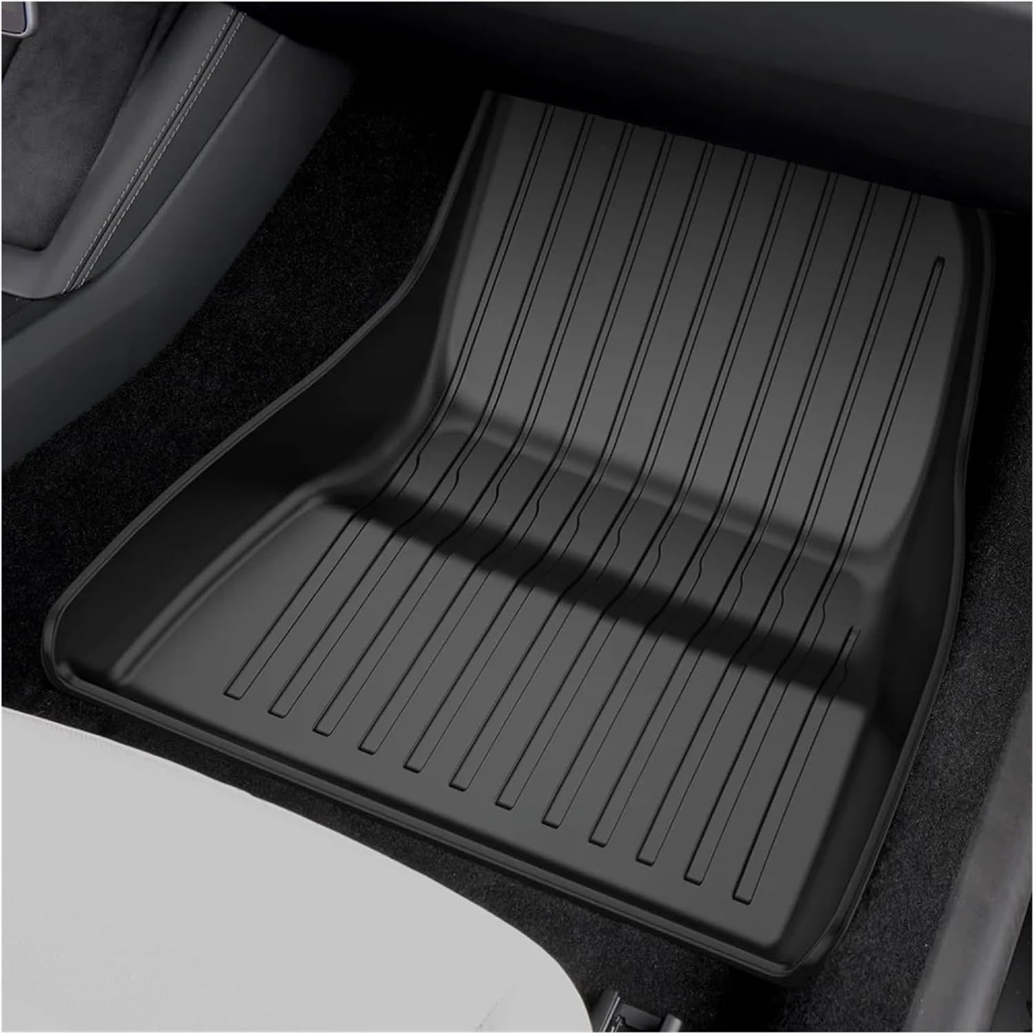 Compatible with Tesla Model 3 Model Y 2021-2024 XPE Floor Mats,All Weather Rubber Trunk Floor Mat Waterproof Non-Slip Cargo Liner(4pcs M3 2024)