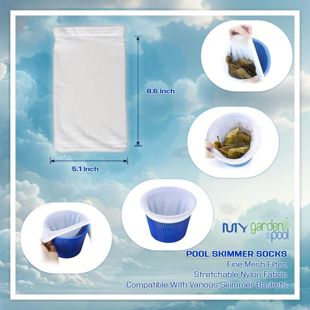 Pool Breeze Algicide 60 88421 – 1 Gal – Long Lasting Algae Control – with My Garden Pool 7 in 1 Test Strips & Scum Socks
