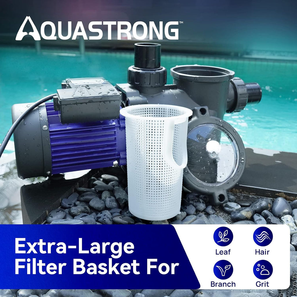 Aquastrong In/Above Ground Pool Pump High Flow Self Primming Swimming Pool Pump,Light Blue
