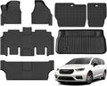Floor Mats & Cargo Liner for Chrysler Pacifica 2017-2025 2026 Gas 7-Seater Touring (Non Hybrid&Non Pinnacle) All Weather TPE Rubber Trunk Mat Automotive Floor Liners for Pacifica Fuel 2025 Accessories