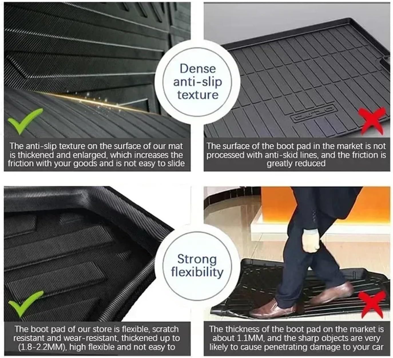 Car Trunk Mat Compatible for Equinox Plus MK4 2024-2026 Trunk Rubber Cargo Liner Carpet Cover Floor Mats Cars Accessories
