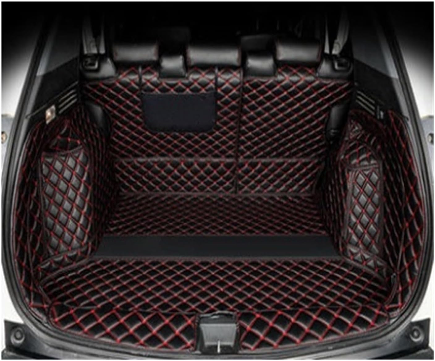 Custom Deluxe Leather Full Rear Trunk Tray Liner Cargo Mat Floor Protector Foot Pad Mats Compatible with XRV VEZEL 2015-2019(Gold)
