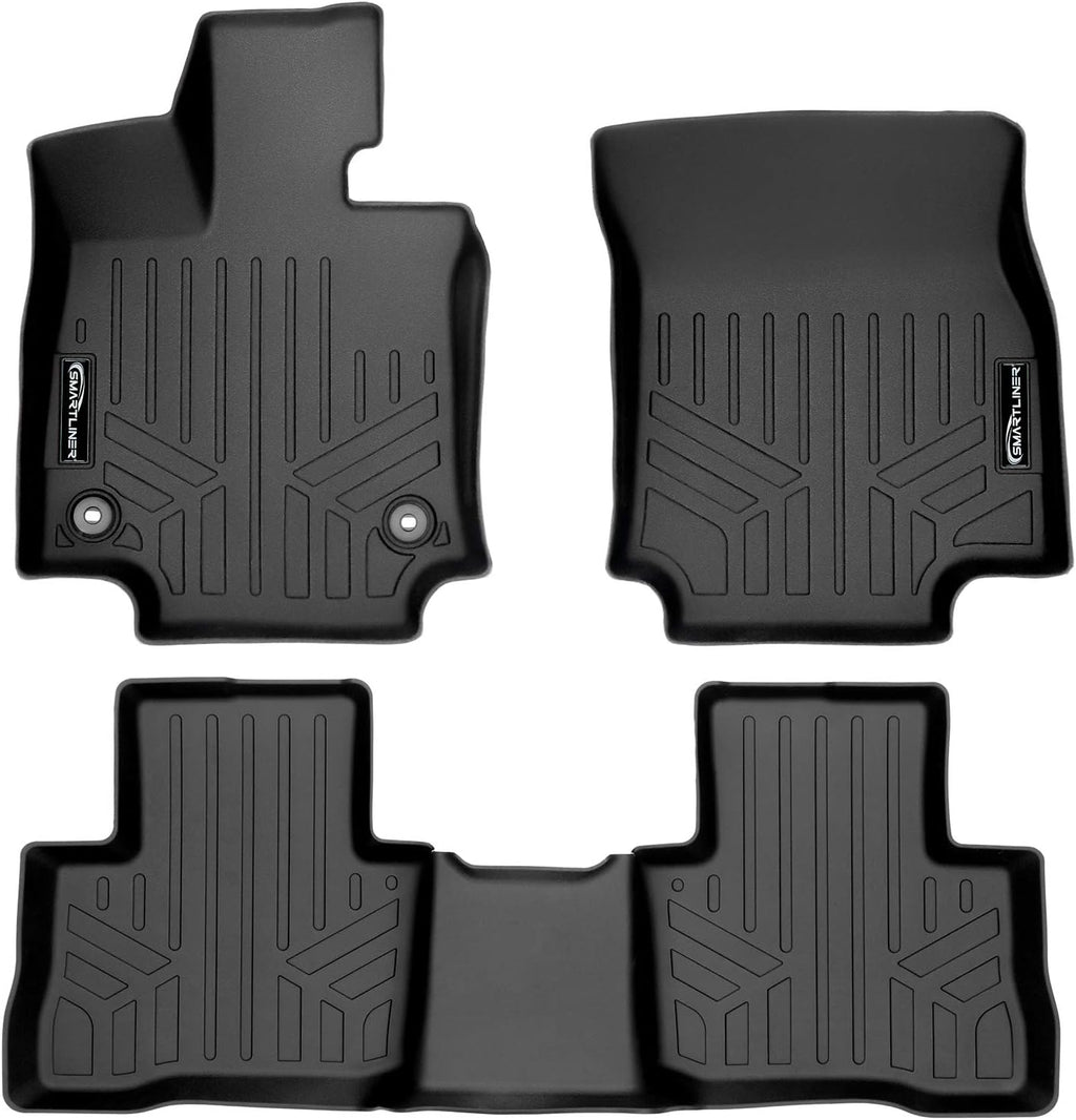 SMARTLINER All Weather Custom Fit Floor Mats 2 Row Liner Set Compatible with 2019-2025 Toyota RAV4