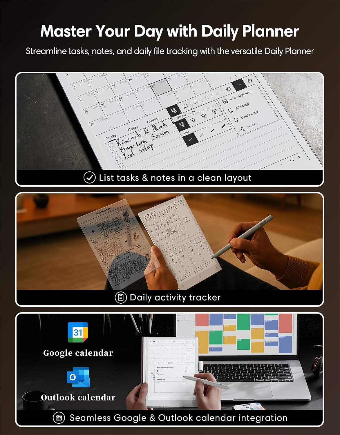 VIWOODS Upgraded Bundle with AiPaper Mini, 8.2'' AI E Ink Tablet with Adjustable Light, 292PPI Electronic Notebook with Pen, Portable 230g, 128GB Storage Note Taking Device