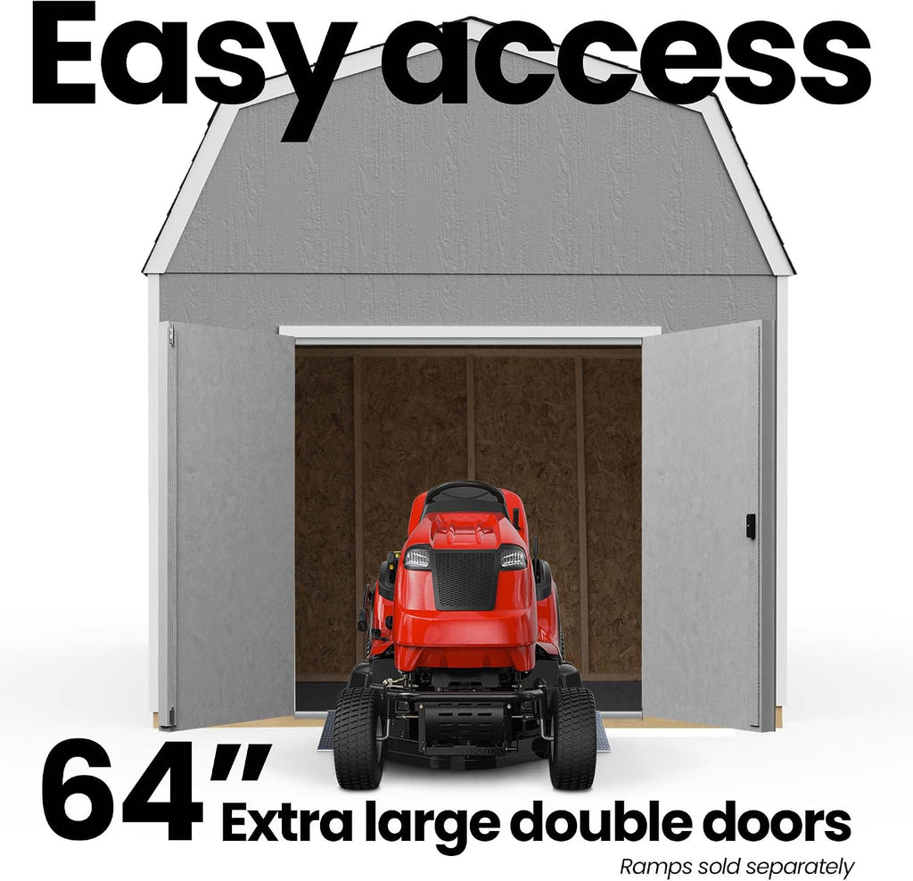 Handy Home Products Braymore 10x16 Do-It-Yourself Wooden Storage Shed with Floor Kit- Does not Include Paint or Roofing Shingles