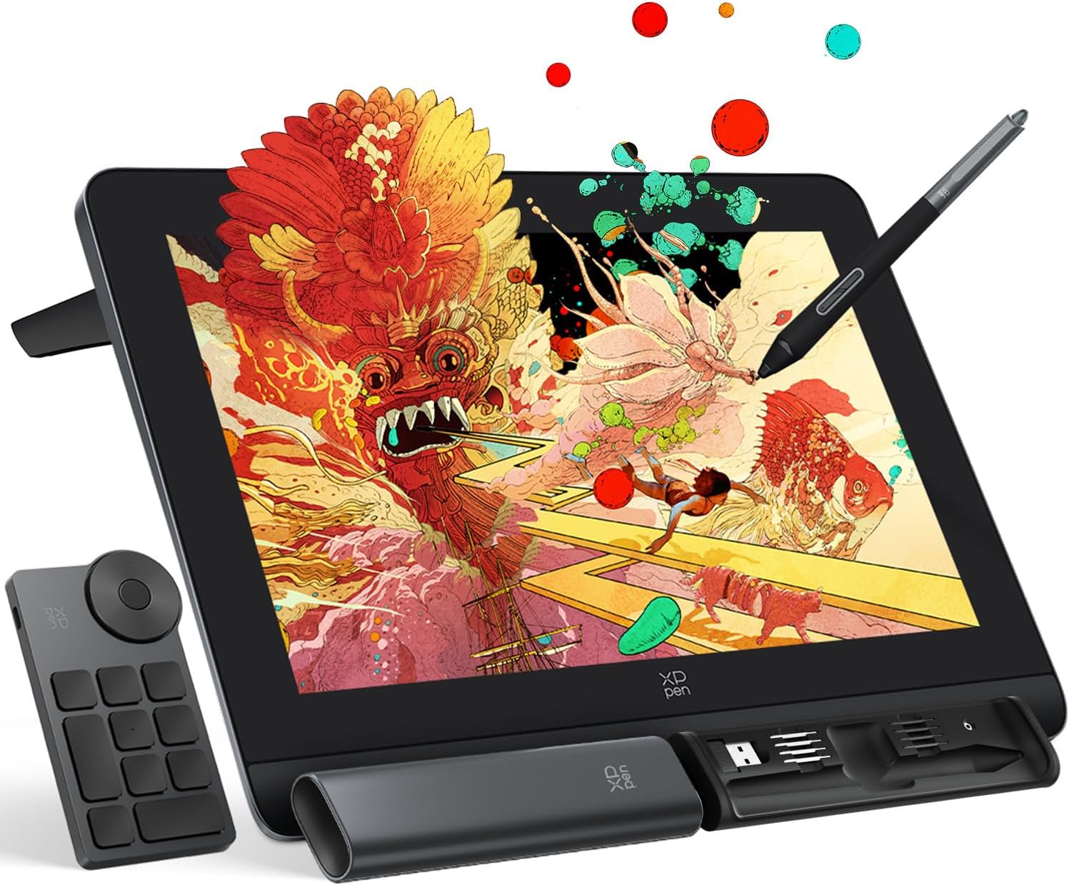 XPPen Artist Pro 14 Gen2 Drawing Tablet with Screen 14 inch Graphic Art Tablet with Full Laminated Anti-Glare Screen 16384 Pressure Levels X3 Pro Battery-Free Stylus