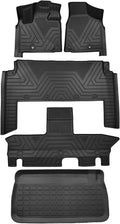Floor Mats & Cargo Liner Set Fit for 2021-2011 Dodge Grand Caravan 7 Seat All Weather Protection TPE Anti-Slip Automotive Full Set Floor Liners Custom Dodge Grand Caravan Accessories