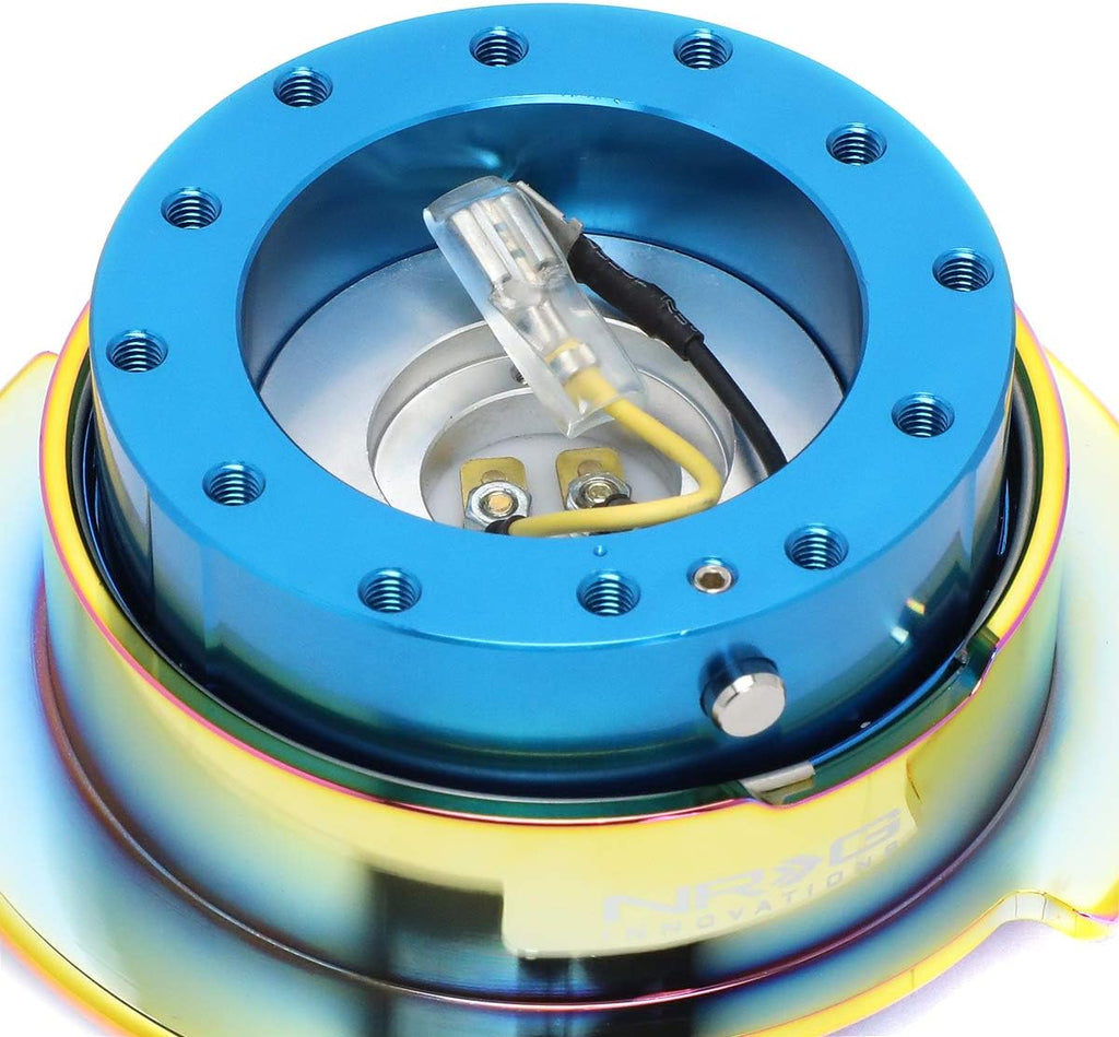 Auto Dynasty NRG Innovations SRK-250BL-MC Steering Wheel Quick Release Adapter Gen 2.5 Blue Body/Neo Chrome Ring