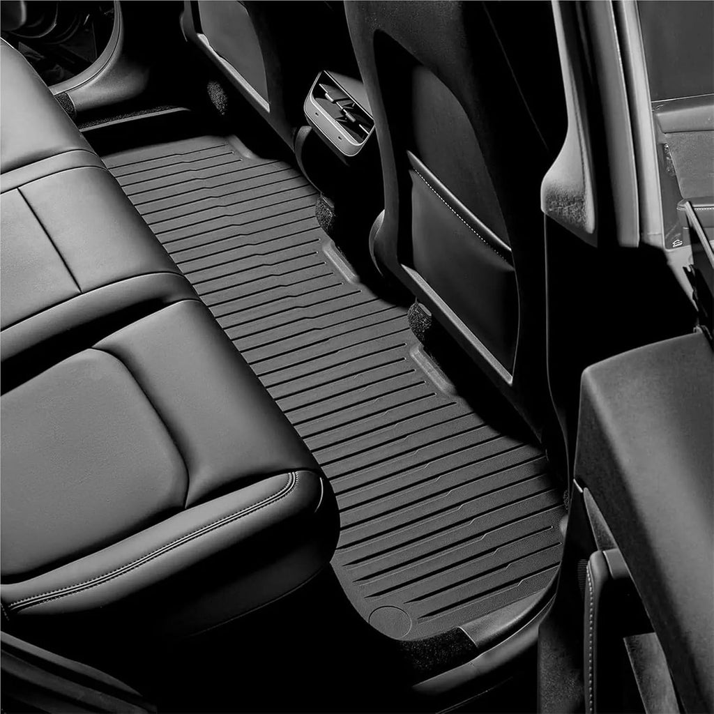 XPE Floor Mats Compatible with Tesla Model 3 2021-2024 Highland All Weather Trunk Mat WP Cargo Liner Left Right Rubber(Black Brown)