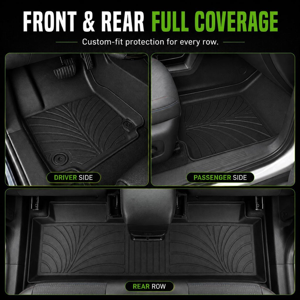 Floor Mats & Cargo Liners & Backrest Mat for 2025-2026 Chevy Equinox(Only Gas), Custom Fit, All Weather Protection TPE Car Floor Mats(6 Pieces)