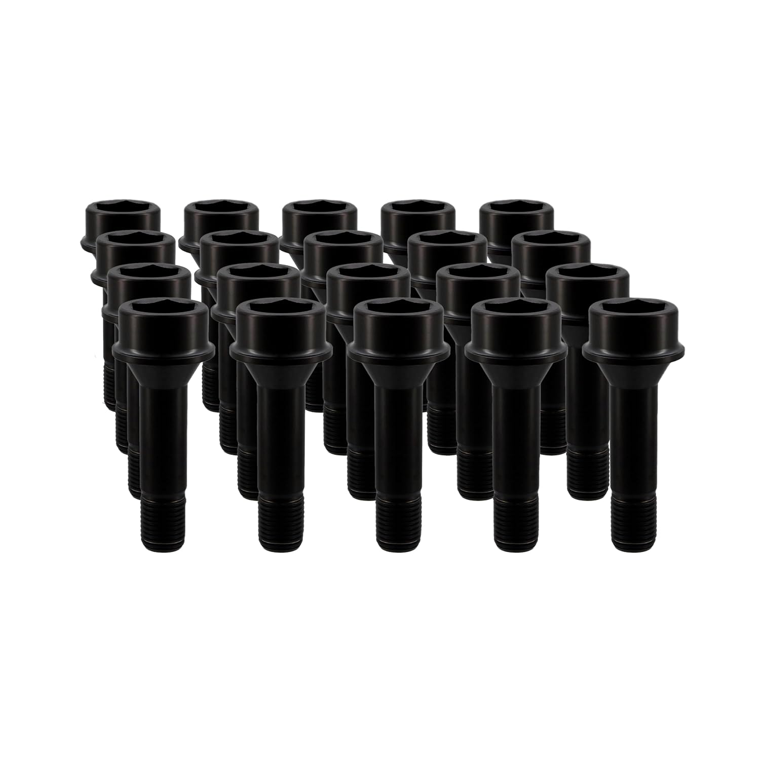 RISON Titanium Wheel Lug Bolts M14x1.5x52/67mm Lug Bolts Aerospace Grade 6AL4V Lightweight and Durability Lug Bolt Car Accessories for Ferrari Pack of 20pcs (Black, M14X1.5X67mm)