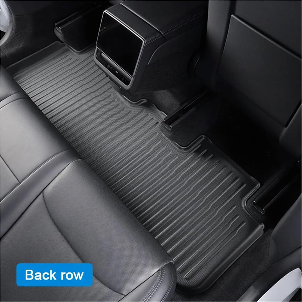 Compatible with Tesla Model Y Launch 2025 Juniper 2025 TPE Floor Mats Cargo Liner Trunk Floor Liner Backrest(Black)