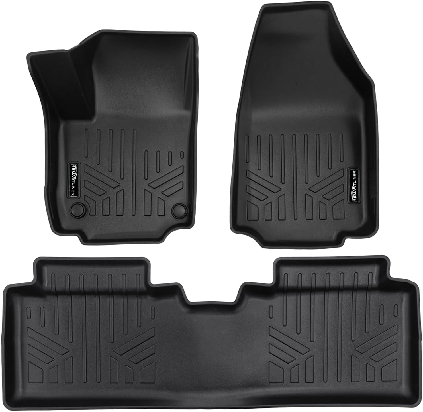 SMARTLINER Custom Fit All Weather Protection Black 2 Row Floor Liners Compatible with 2025-2026 GMC Terrain/Chevrolet Equinox (Fits All Models)