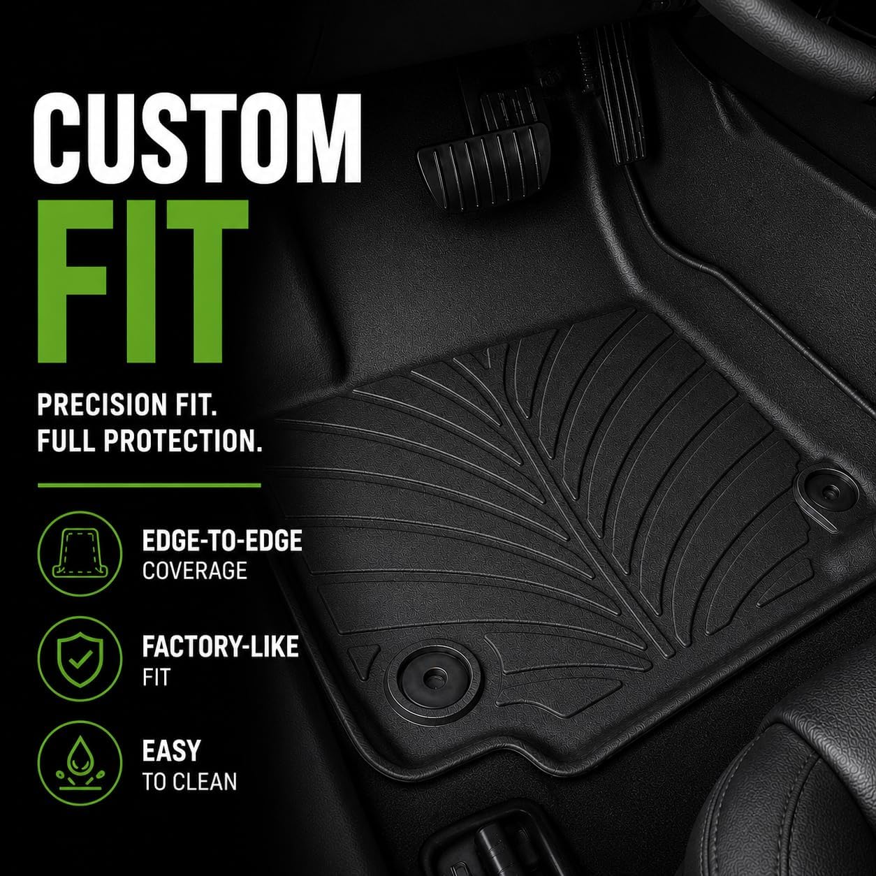 Floor Mats & Cargo Liners & Backrest Mat for 2025-2026 Chevy Equinox(Only Gas), Custom Fit, All Weather Protection TPE Car Floor Mats(6 Pieces)