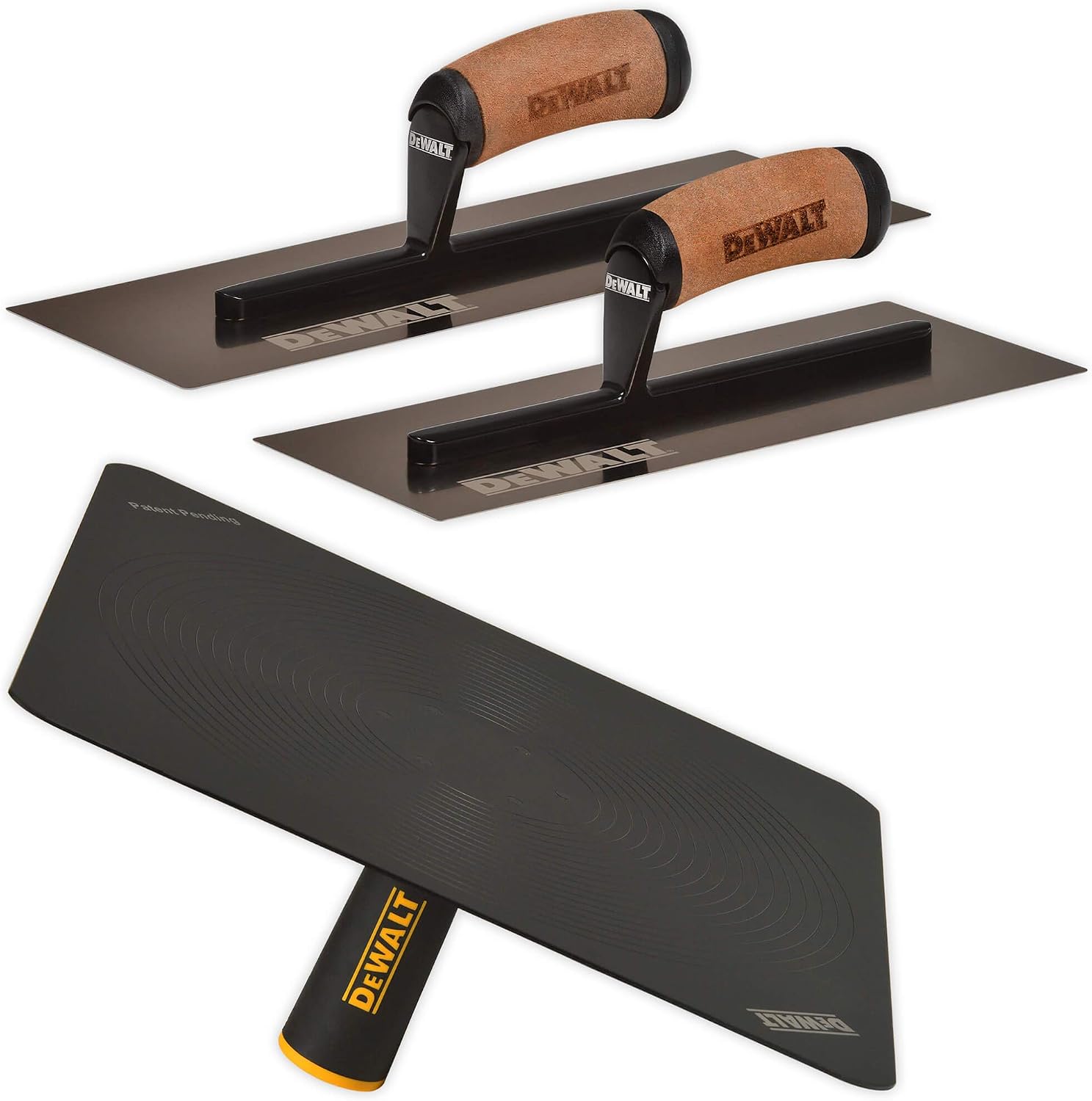 DEWALT Drywall Trowel & Hawk Set | 12/14' 0.7MM Blades + Mud Hawk | DXTT-3-460