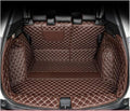 Custom Deluxe Leather Full Rear Trunk Tray Liner Cargo Mat Floor Protector Foot Pad Mats Compatible with XRV VEZEL 2015-2019(Silver)