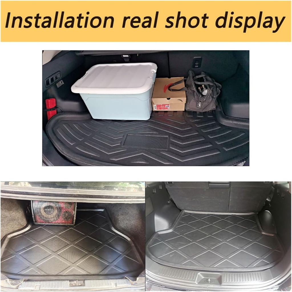 Car Trunk Mats Compatible with Toyota RAV4 RAV 4 XA40 2018 2016 2017 2015 2014 2013 Rear Luggage Boot FLoor Carpet Accsesories EVA Material, Black-b1
