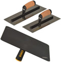 DEWALT Drywall Trowel & Hawk Set | ULTRAFLEX 12/14' 0.4MM Blades + Mud Hawk | DXTT-3-462