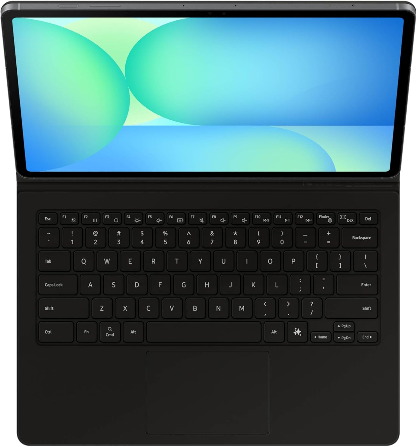 Samsung Galaxy Tab S10 FE+ Book Cover Keyboard - AI Key for Galaxy Tab S10 FE+, Detachable Platform, PC-Like Experience, Wireless Keyboard Sharing, Black