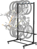 Freestanding Bike Rack with Caster Vertical Bike Storage Stand for Garage Indoor Bicycle Organizer Holds Up to 5 Bikes
