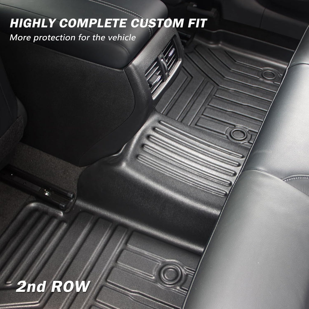 KUST Floor Mats Set for 2021-2026 Nissan Rogue Accessories (Not for Sport & Select), All Weather Floor Liners & Rear Trunk Liner & Backrest Mats, TPE Rubber, Raised Edge
