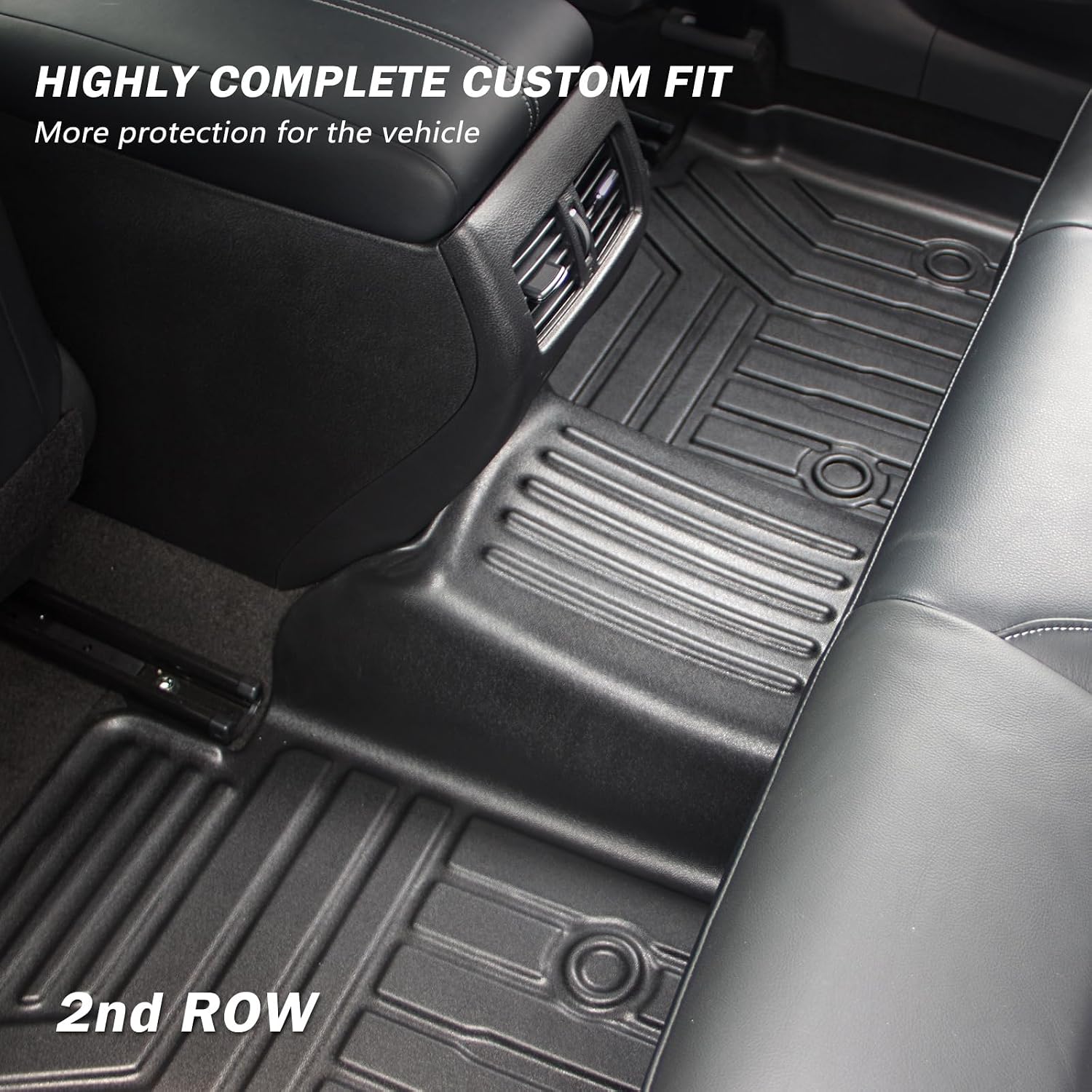 KUST Floor Mats Set for 2021-2026 Nissan Rogue Accessories (Not for Sport & Select), All Weather Floor Liners & Rear Trunk Liner & Backrest Mats, TPE Rubber, Raised Edge