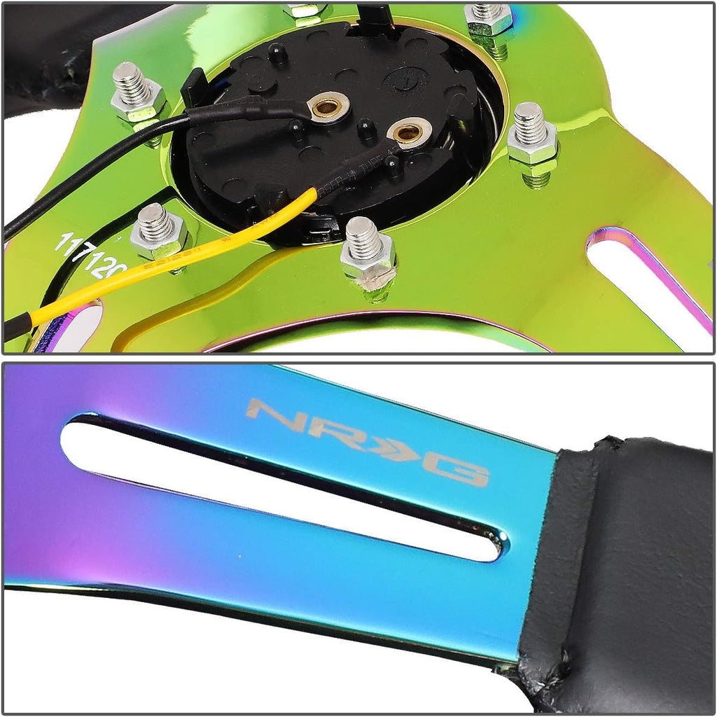 NRG REINFORCED STEERING WHEEL RST-018R-MCBS + USPL STICKER