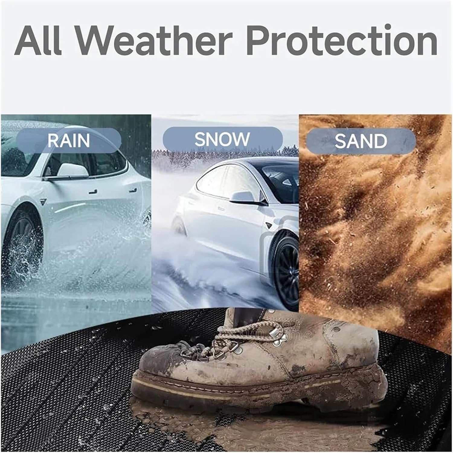 Floor Mat Compatible with Tesla Model 3 Highland 2024-2026 Accessories Anti-Slip Waterproof Cargo Liner Luggage TPE Mat Model 3 Highland(3Pcs Trunk Mats)