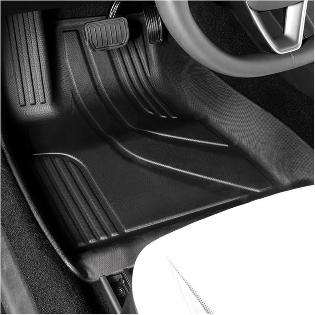 All-Weather TPE Floor Mats Compatible with Tesla Model 3 Highland 2024 Generation Full Set Cargo Liner and Rear Seat Back Mats LHD(3pcs Trunk mats)