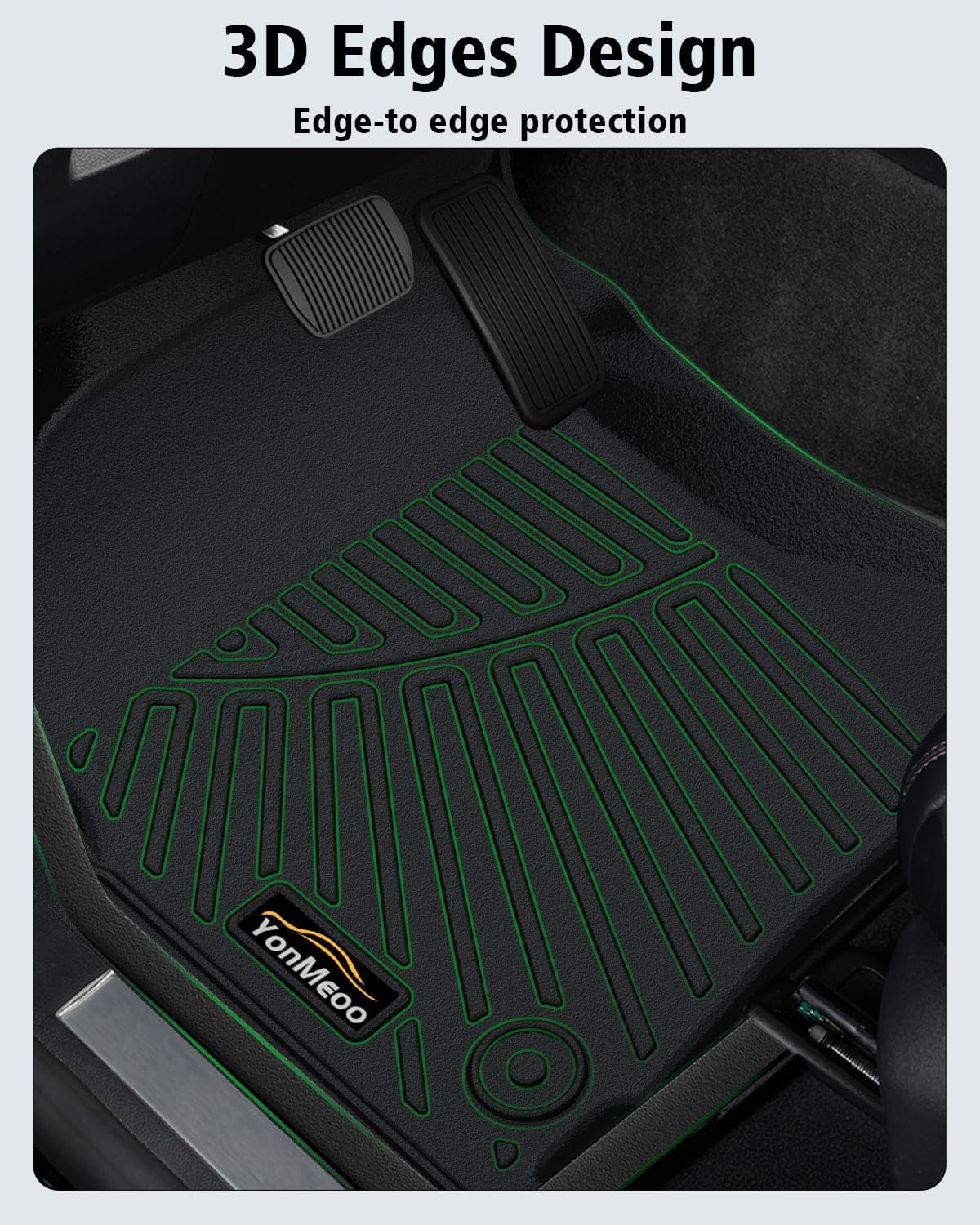 Floor Mats Custom for Toyota 4Runner 1996 1997 1998 1999 2000 2001 2002 Trunk Mat & Backrest Mat All Weather TPE Rubber Cargo Liner Full Set Floor Liners for 3rd Gen 4Runner Accessories, Black