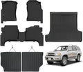 Floor Mats Custom for Toyota 4Runner 1996 1997 1998 1999 2000 2001 2002 Trunk Mat & Backrest Mat All Weather TPE Rubber Cargo Liner Full Set Floor Liners for 3rd Gen 4Runner Accessories, Black