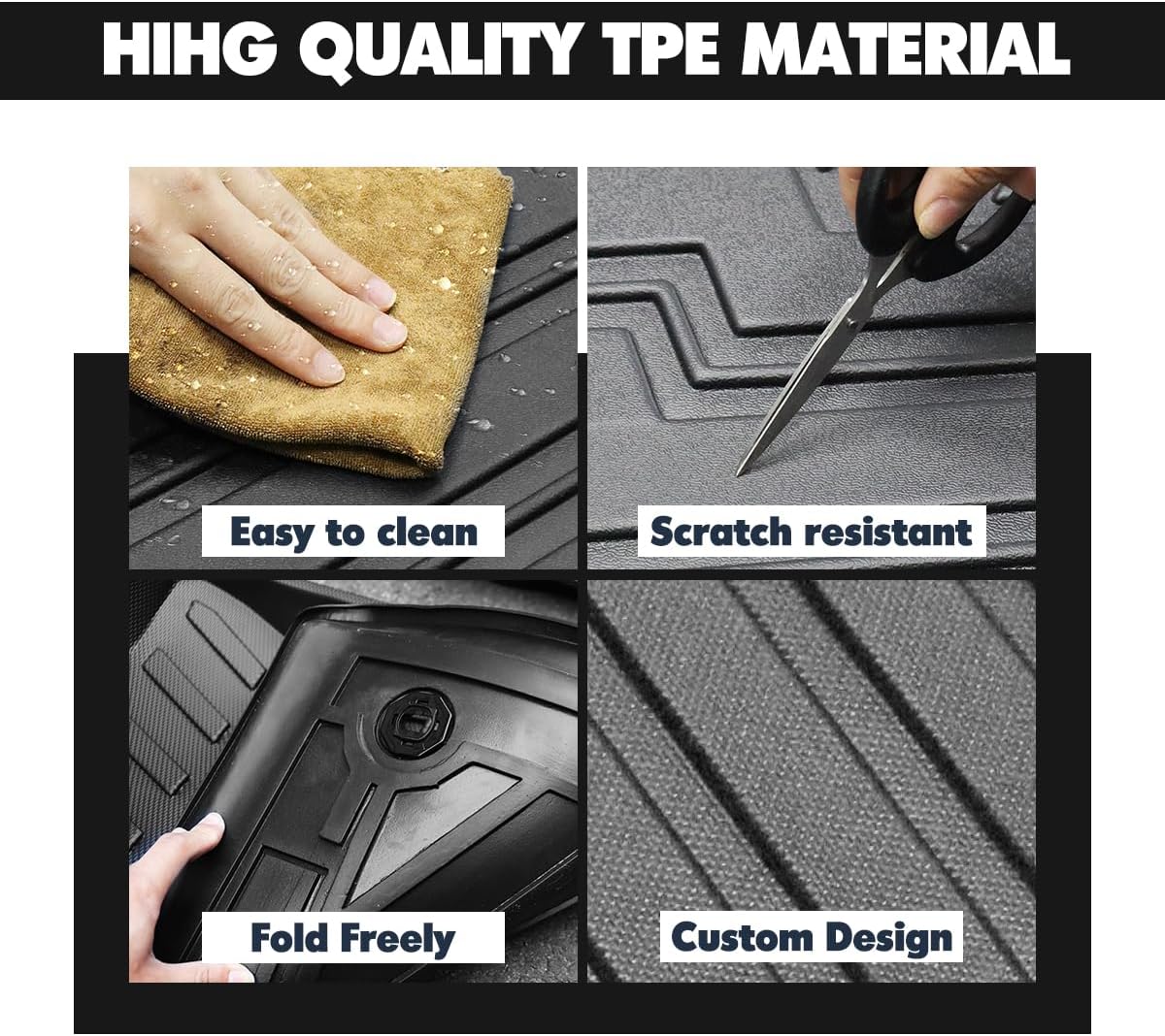 Compatible for 2021-2025 2026 Toyota Sienna Floor mats Full Set All Weather car Floor mats for Toyota Sienna 2026 2025 2024 2023 2022 2021 Accessories (Only Fit 8 Passenger Model with Spare tire)