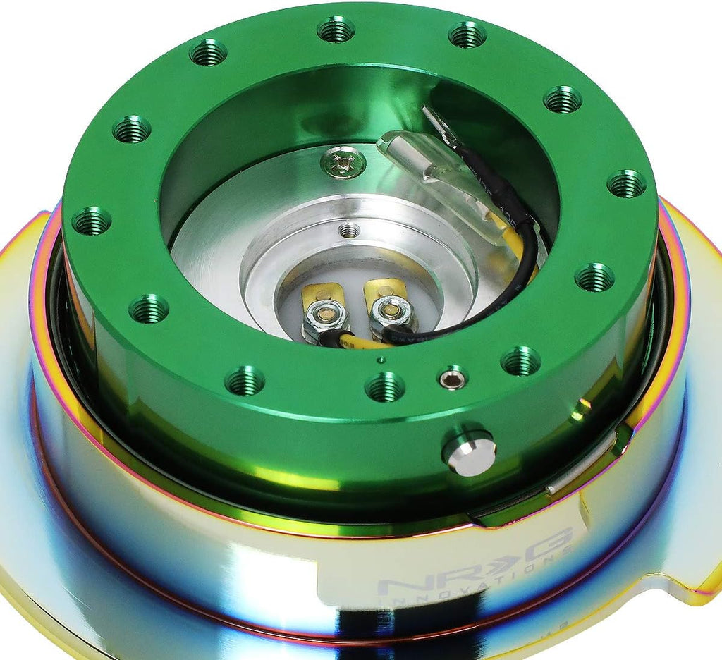 Auto Dynasty SRK-250GN-MC Steering Wheel Quick Release Adapter Gen 2.5 Green Body/Neo Chrome Ring