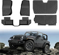 Cartist Floor Mats for 2007-2018 Jeep Wrangler JK 2 Door, All Weather Cargo Liner for Wrangler Accessories, Heavy Duty TPE Cargo Mats, Car Accessories