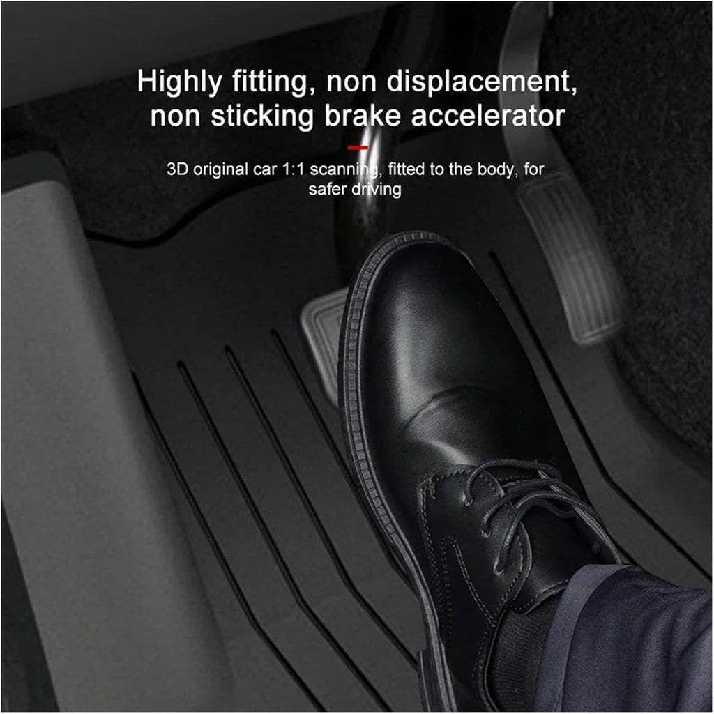 Compatible with Tesla Model 3 Highland 2024 Floor Mats Cargo Liners Mat TPE Protective Pads Model 3 2024 Highland Accessories(3Pcs Floor mats)