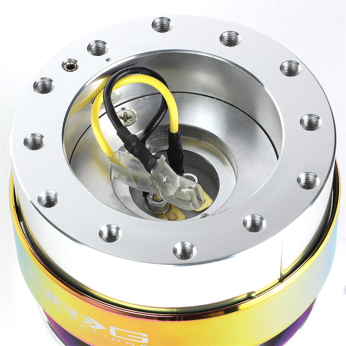 Auto Dynasty NRG Innovations SRK-200SSL-MC Steering Wheel Quick Release Adapter Gen 2.0 Silver Body/Neo Chrome Ring