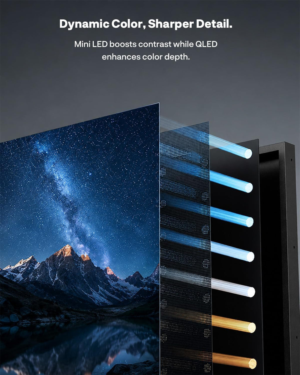SYLVOX Outdoor TV, 65'' Helio QLED Mini LED TV 120Hz, Ultra-Bright 3500 Nits, IP56 Waterproof, Anti-Glare, Dolby Atmos Speaker 30W*2, Smart Google TV for Poolside or Full Sun Area (Cinema Pro Series)