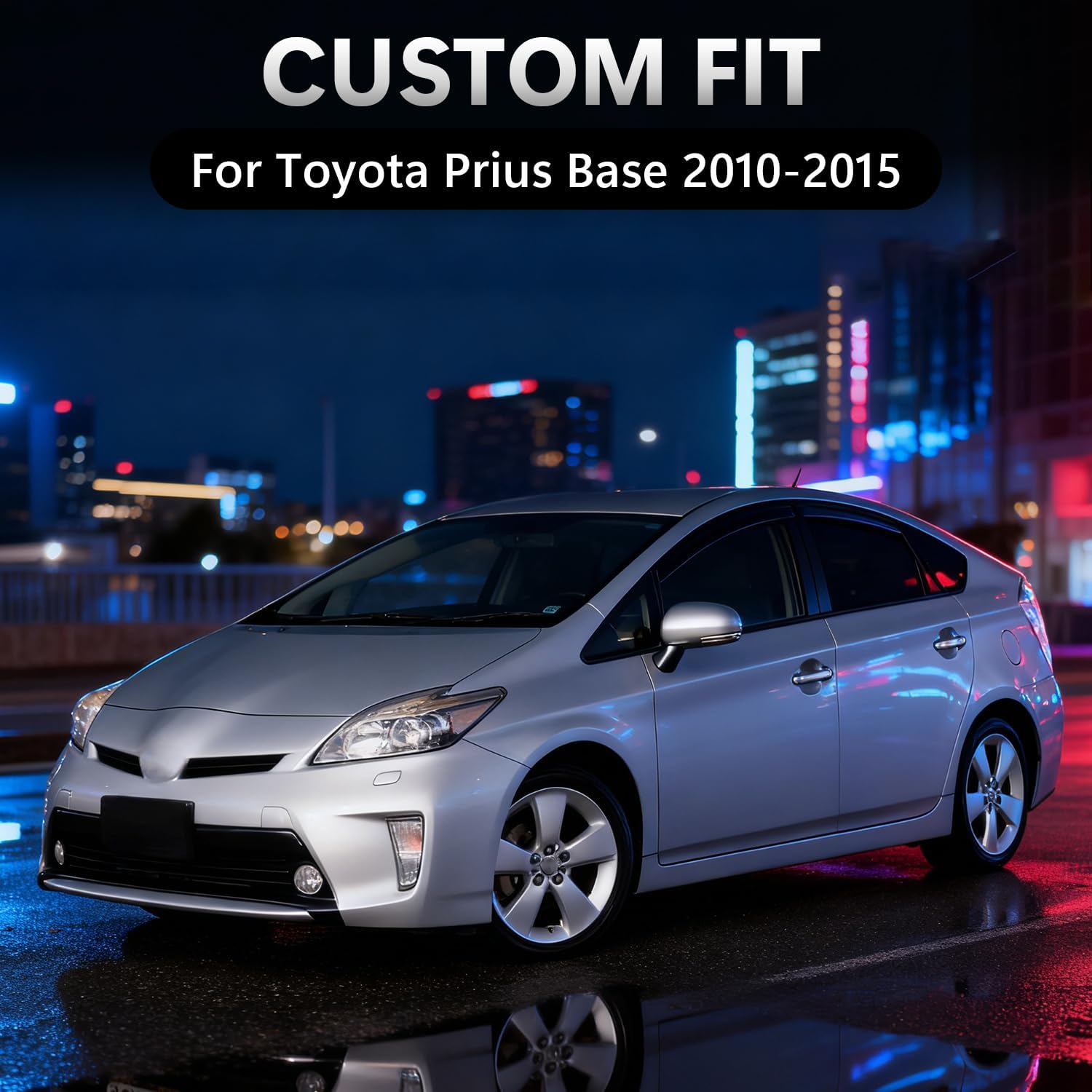 Floor Mats Compatible with Toyota Prius 2010-2015(Not Fit Plug in,V or C Model),All Weather Protection TPE Cargo Liner with Backrest Mats Accessories for Prius 2010 2011 2012 2013 2014 2015