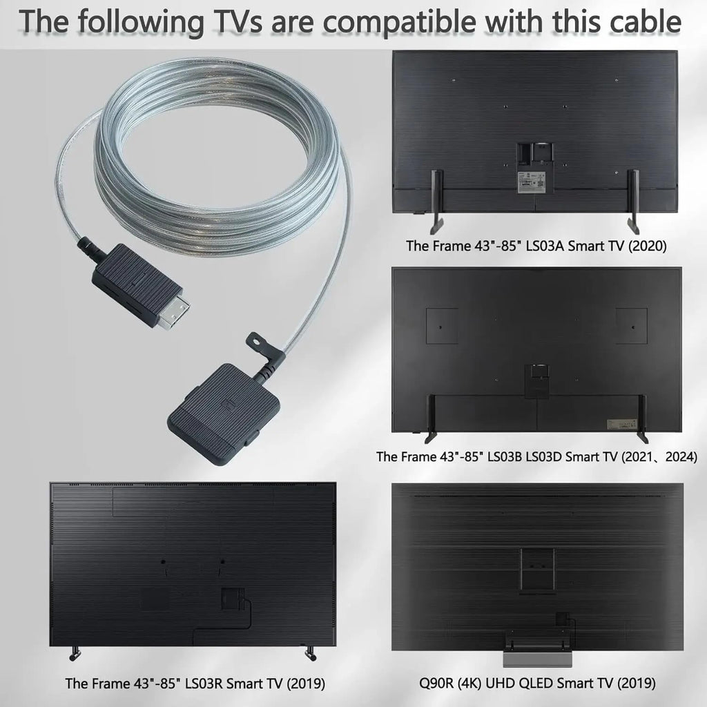 One Connect Cable 5M/16 Ft BN39-02470A BN39-03006A ，Compatible for Samsung， 43' 50' 55' 65' Inch The Frame LS03FA QLED 4K TV Cord