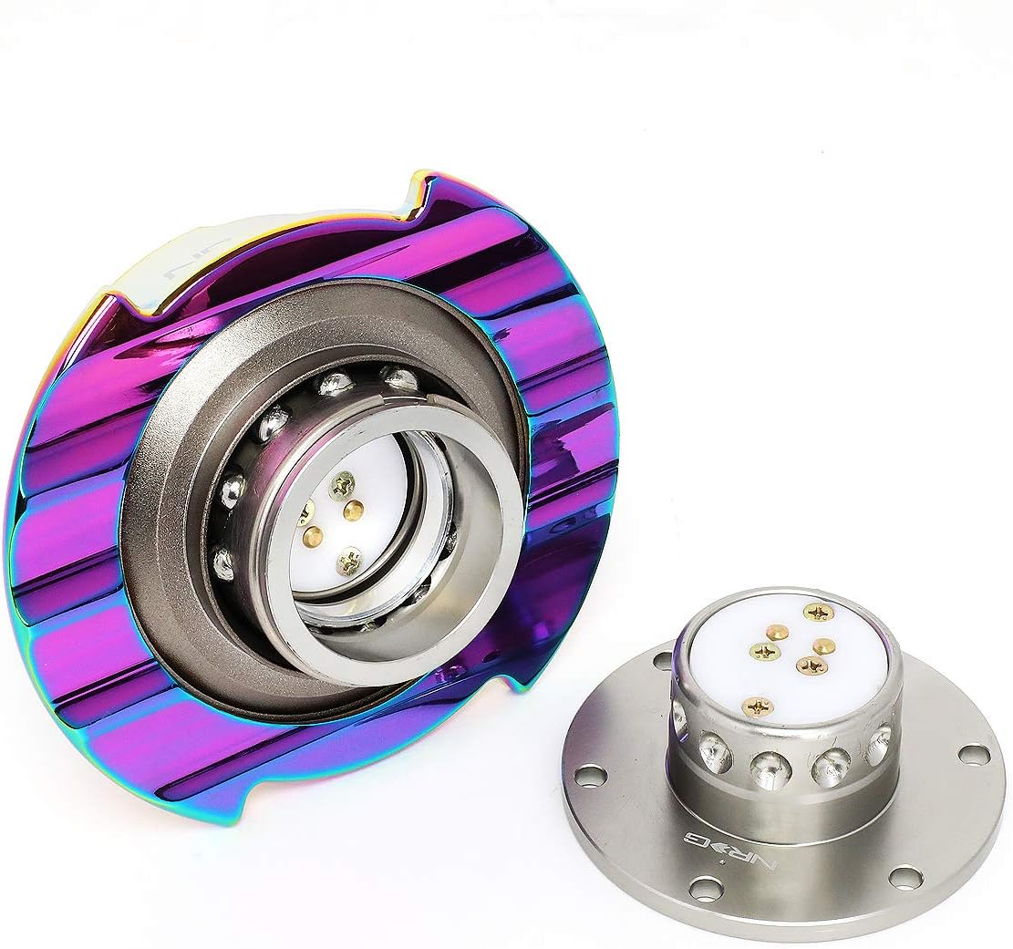 Auto Dynasty NRG Innovations SRK-250GM-MC Steering Wheel Quick Release Adapter Gen 2.5 Gun Metal Body/Neo Chrome Ring