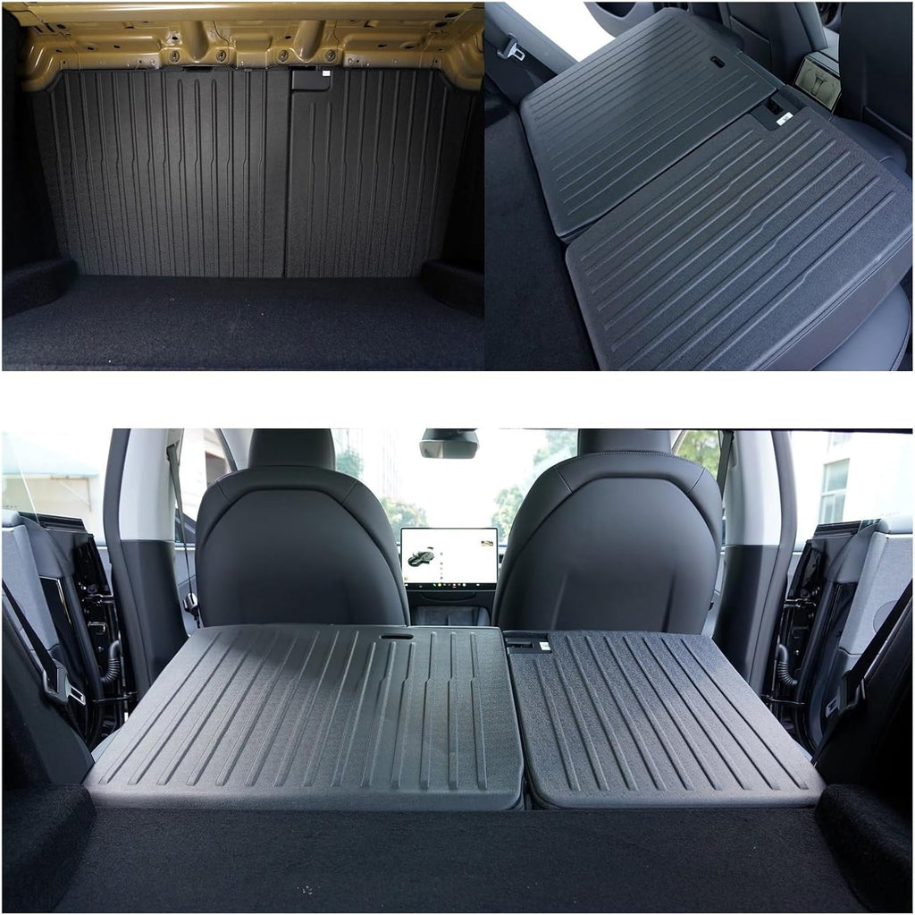 TPE Floor Mats Cargo Liner Compatible with Tesla Model 3 Highland 2024 All Weather Waterproof Anti-Slip Trunk Mats TPE Floor Liners(1PC Trunk)