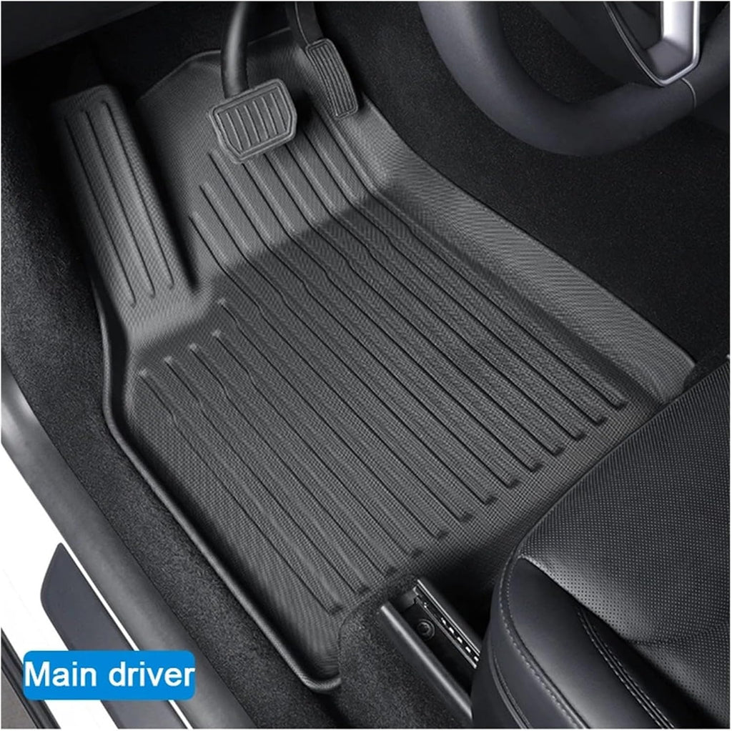 TPE Floor Mats Cargo Liner All Weather Trunk Mats Floor Liner Backrest Mats Compatible with Tesla Model Y Launch 2025 Juniper 2025(Red)
