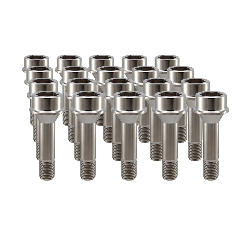 RISON Titanium Wheel Lug Bolts M14x1.5x52/67mm Lug Bolts Aerospace Grade 6AL4V Lightweight and Durability Lug Bolt Car Accessories for Ferrari Pack of 20pcs (Original, M14X1.5X67mm)