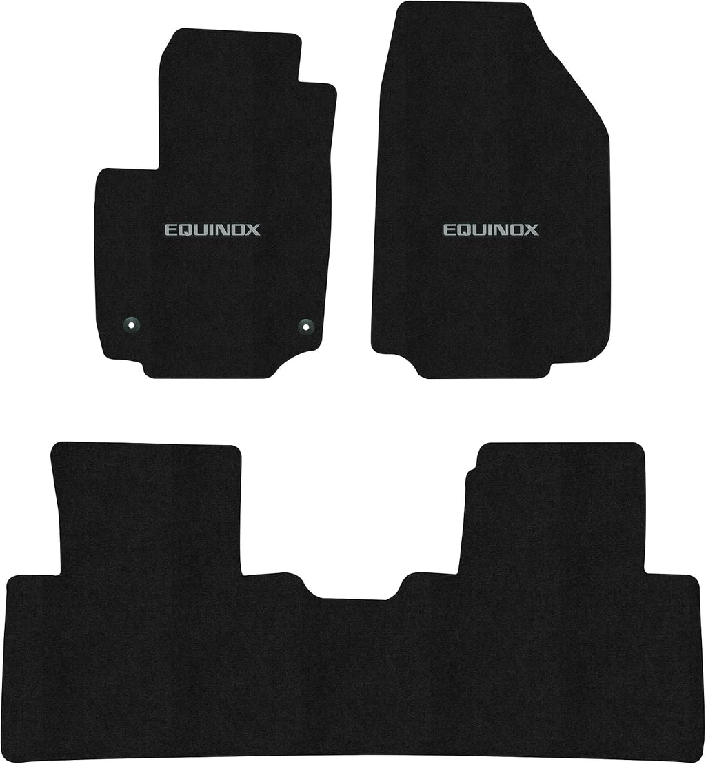 Lloyd Mats Floor Mats for Chevrolet Equinox 2025-2026 | 3PC Set (2PC Front + 1PC Middle) | Charcoal | Non-Slip Backing | (Excludes EV)