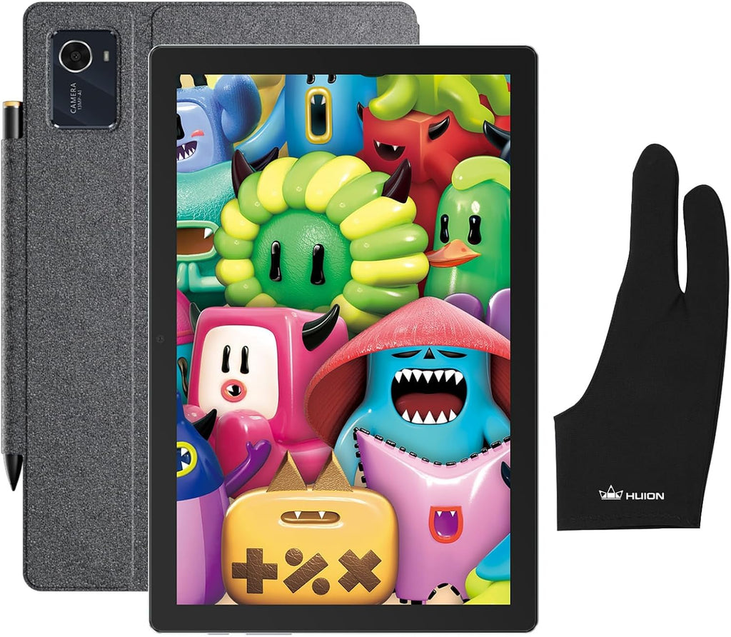 HUION Kamvas Slate 10 Standalone Drawing Tablet No Computer Needed with Full-Laminated Screen, 10.1' Digital Art Tablet with 4096 Levels Stylus Pen, Glove, Android 12, 8GB+128GB for Artist Beginner