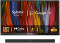 SYLVOX Outdoor TV with Soundbar & Cover, 55 inch 4K Smart TVs, Weatherproof & IP55 Waterproof, Support Google Assistant, Chromecast, 1000 nit Brightness Partial Sun (Deck Pro 2.0/2024)