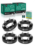 YHTAUTO 6x5.5 to 6x135 Wheel Adapters 1.25 Inch Compatible with Cadillac & GMC & Chevrolet, Tire Adapters w/ M14X1.5 & 12.9 Grade Studs, 108 mm Center Bore 6 Lug 4PCS Black