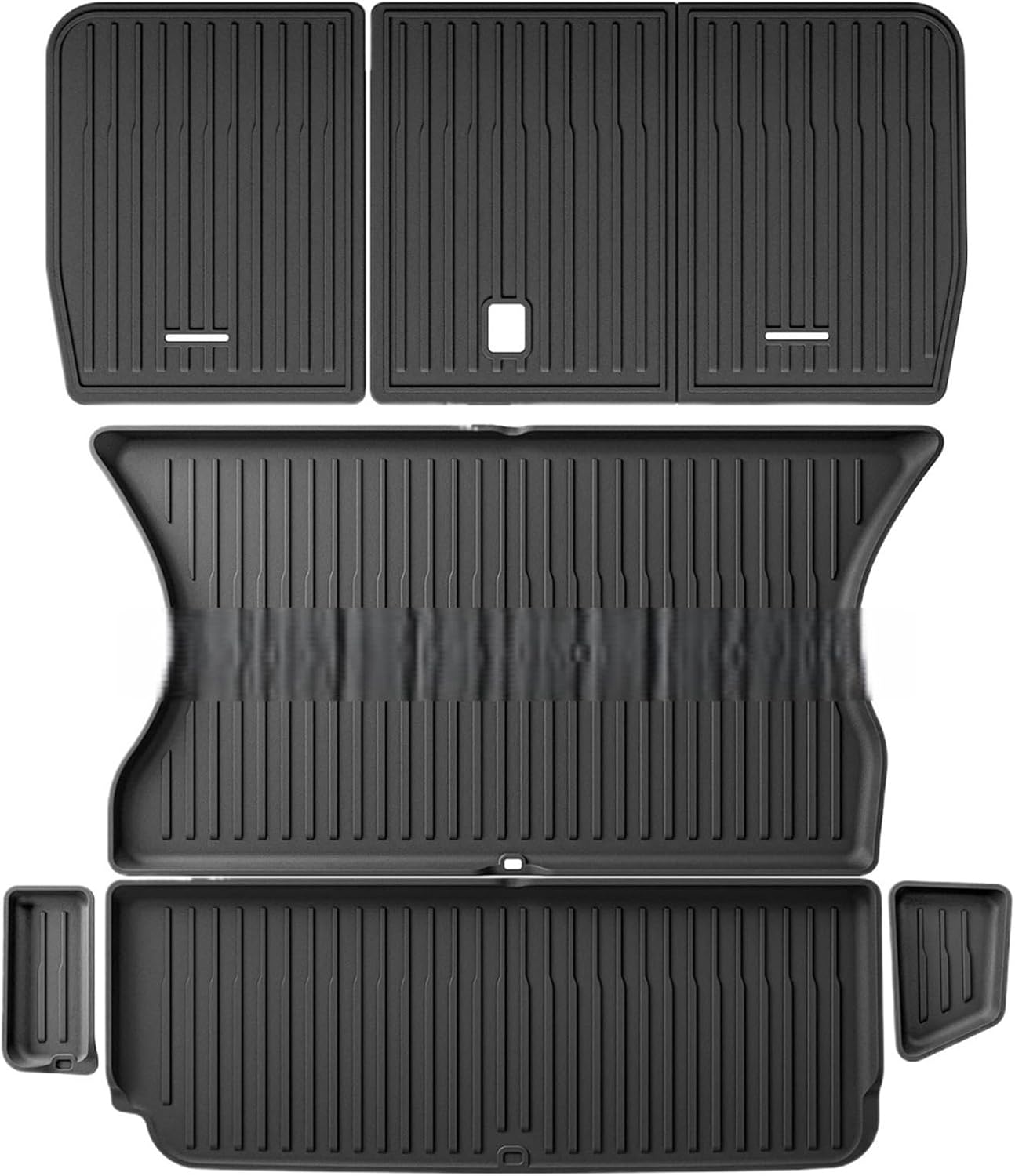 for Tesla Model X 2024 5/6/7 Seat TPE 3D Car Floor Mats Cargo Liner Trunk Pad Waterproof Protective Left Rudder(5seats 6PCS)