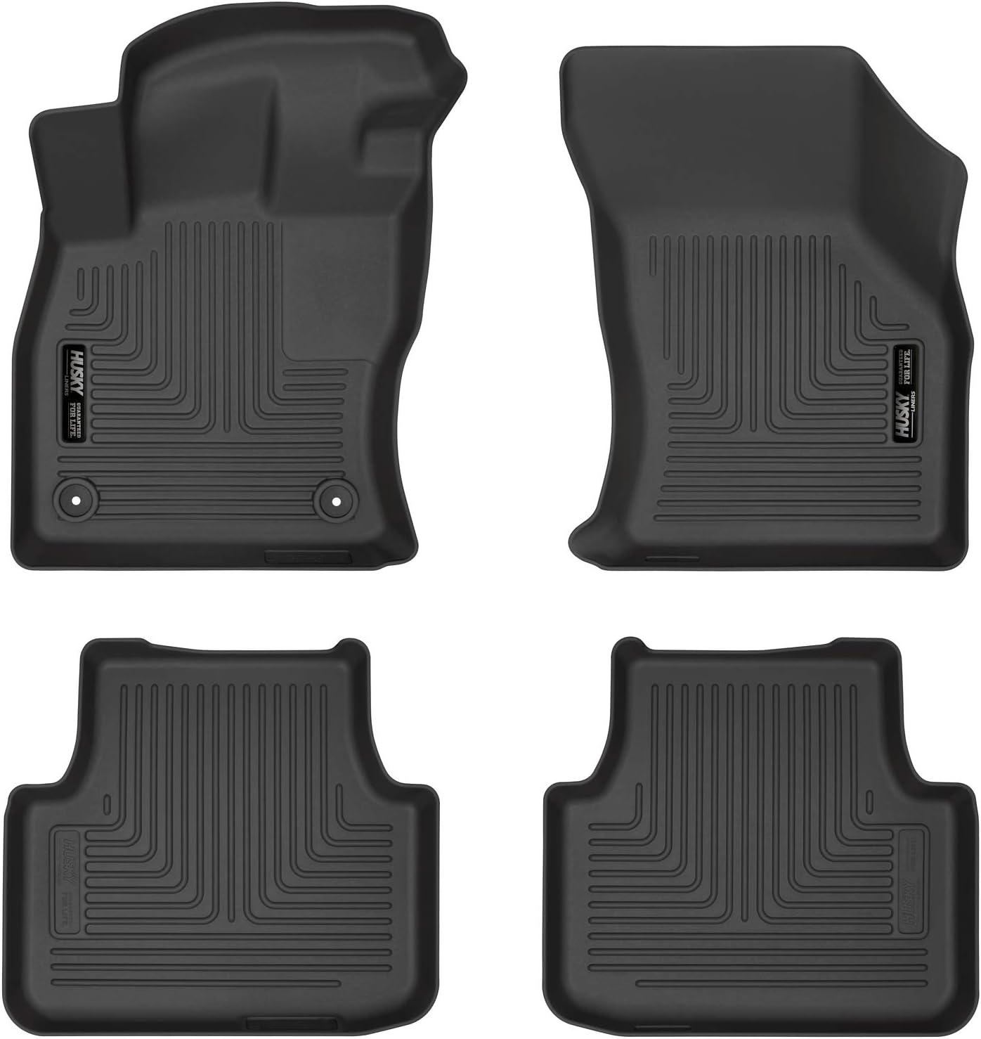 Husky Liners Weatherbeater Floor Mats | Fits 2019-2026 Volkswagen Jetta Sedan | Front & 2nd Row, 4-pc Black - 95831