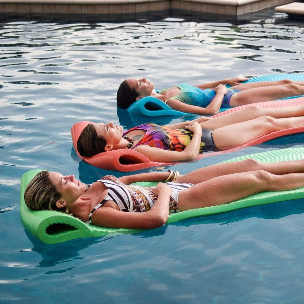 TRC Recreation 2-Pack Serenity 1.5' Thick Foam Pool Float Lounger, Bahama Blue w/Headrest for Lounging & Sunbathing in Swimming Pools, Beaches & Lakes, 70' x 26'